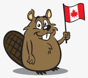 Beaver Png Free Download - Beaver Holding Canadian Flag