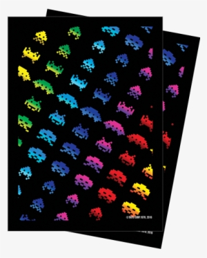 Turn One Space Invaders Standard Size Rainbow Attack - Turn One Card Sleeves: Space Invaders Rainbow Attack