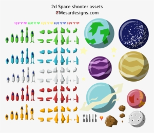 Vector Spaces Shooter - 2d Space Shooter Assets Free