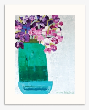 Green Pot With Irises