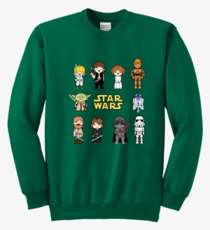 Characters Star Wars Darth Vader Yoda Bb8 Youth Crewneck - Men's Dunder Mifflin Paper Company Funny Tv Show