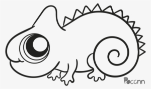 Chameleon Drawing - Chameleon Line Drawing Cute