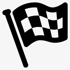 Finish Flag Icon - Black White Flag Icon