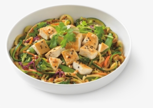 Zucchini Spicy Peanut Saute With Grilled Chicken - Escargot