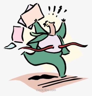 Crossing The Finish Line Royalty Free Vector Clip Art - Clip Art