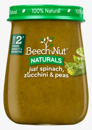 Naturals Just Spinach, Zucchini & Peas Jar - Beech Nut Naturals Just Green Beans