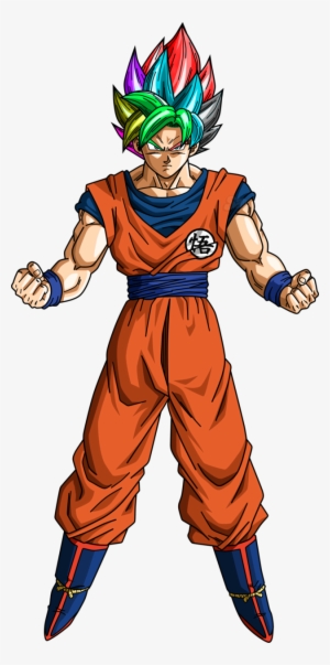 Goku Ssj Raimbow By Narutosonic666 - Dragon Ball Goku Ssj Blue