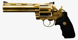 Gold Gun Png - Gold Revolver Png