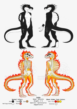 Spino Anthro And Ghost Rider Ref Sheet - Art