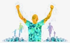 Fresh And Beautiful Diamond Shaped Block Portrait Silhouette - I'm Gonna Take My Time