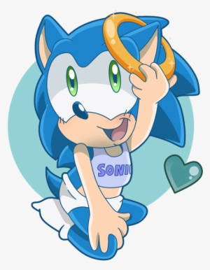 Hedgehog Clipart Cute Anime - Sonic Baby