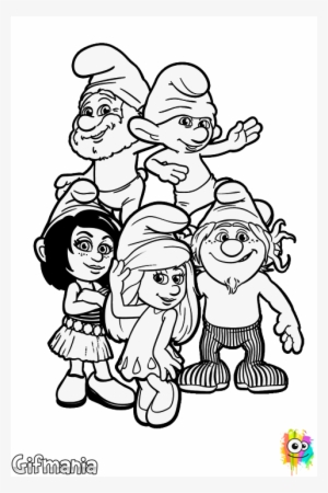 The Smurfs 2 Characters Coloring Page - Drawing