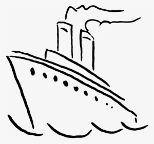 Ocean Liner - Cruise Ship Clip Art Black And White Free