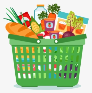 Groceries Vector Food Basket Png Freeuse - Grocery Basket Clip Art