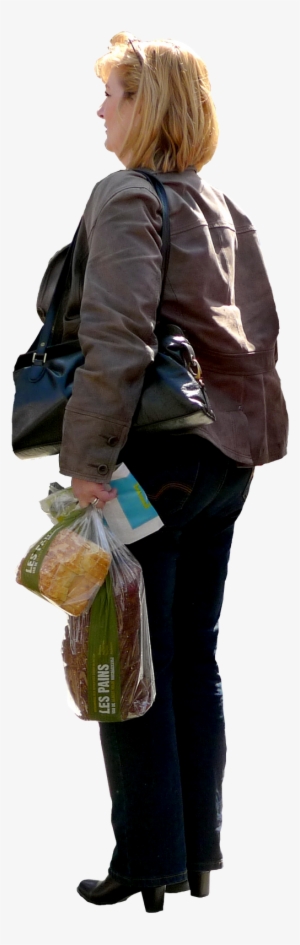 Woman With Groceries - People On Grocery Png