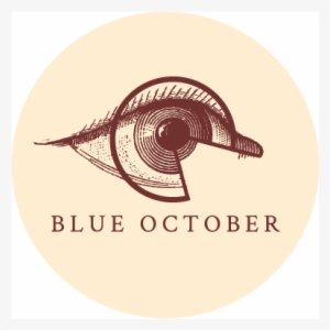 Circle Eye Sticker - Blue October Logo