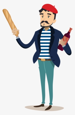 The Louvre Museum And The Concord Square , There Was - French Person Cartoon Transparent