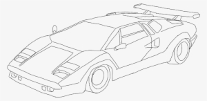 Lamborgini Drawing Line - Lamborghini Countach Line Drawing