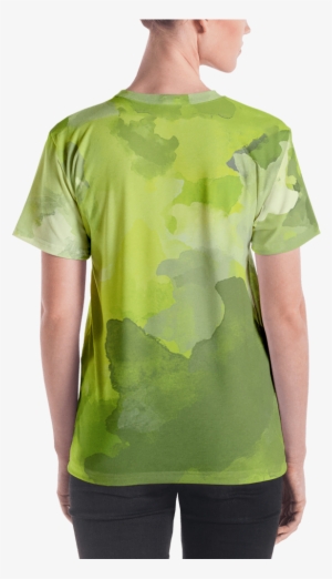 Apple Green Watercolor Women's T Shirt T Shirt Zazuze - T-shirt