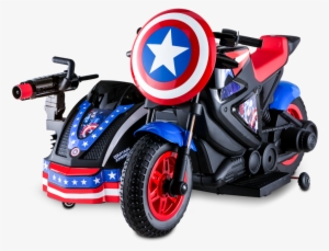 Marvel Captain America Motorcycle And Side Car - Captain America Motorcycle