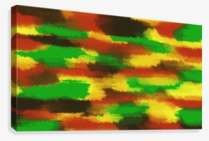 Green Red Yellow And Brown Painting Abstract Background - Painting