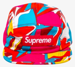 Supreme Abstract Camp Cap One Size Red Su0962