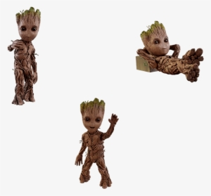 Baby Groot Gamora Rocket Raccoon Thanos - Hot Toys Lms004 Groot Guardians Life-size Action Figure