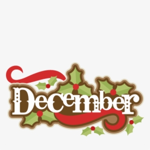 Png Royalty Free Download Title Svg Scrapbook Cut File - December Clipart