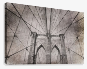 Vintage Brooklyn Bridge Canvas Print - Brooklyn Bridge