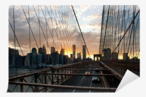 Panoramic Shot Of Manhattan Skyline From The Brooklyn - New York City