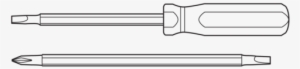 Pocket 2 In 1 Screwdriver - Straight Head Screwdriver Large And Small Png