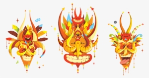 Carnival Masks - Dominican Republic Carnival Clipart