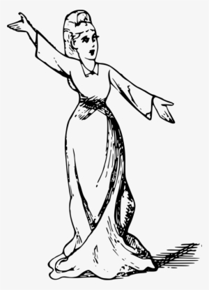 Drawing Opera Singer Singing Music - Female Opera Singing Drawing