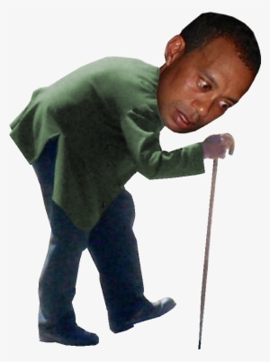 Tiger At Augusta Earlier - Old Man Hunched Back