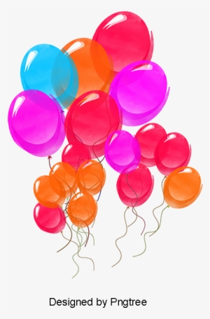 Hand-painted Watercolor Balloon Illustration, Hand - Watercolor Painting