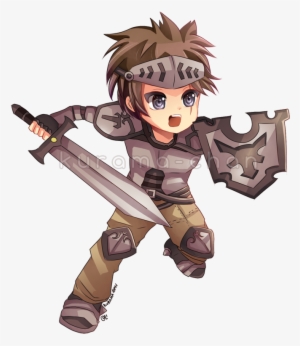 Chibi Warrior Commission For Guardianbr - Anime Boy Chibi Warrior