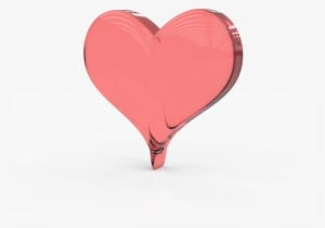 Glass Heart Png Free - Glass Pink Heart Png