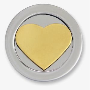 3d Heart Stainless Steel Gold Plated - Steel