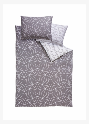 Queen Reversible Cotton Duvet Cover, Gray/white - Meradiso Renforcé-bettwäsche, 155 X 220 Cm - Bettwäsche
