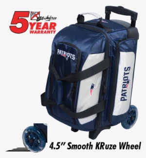 Kr Strikeforce Nfl New England Patriots 2 Ball Roller - Kr Cruiser Double Roller Black Bowling Bag