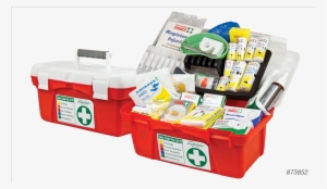 873852 National Workplace First Aid Kit Portable Poly - Open First Aid Box