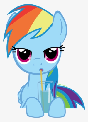 Rainbow Dash Drinking Water - My Little Pony Drinking Water