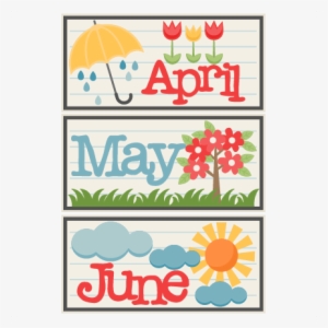 April May June Titles Svg Scrapbook Cut File Cute Clipart - May To June