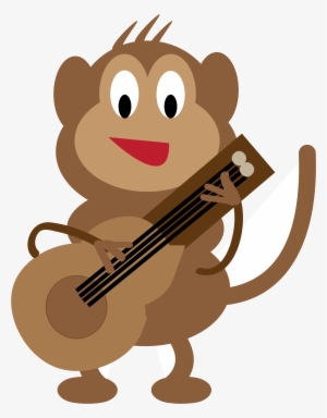 This Free Icons Png Design Of Monkey Guitarist
