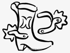 Cowboy Boots And Spurs - Bota Com Espora Vetor