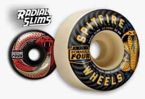 Formula Four Radial Slim Wheels - Spitfire Formula Speed Kills Four Skateboard Wheels
