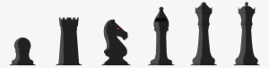 Chess Pieces Black - 3d Chess Pieces Png