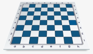 Chess Chess Board Board Blue Game White Sp - Ivory Chessboard