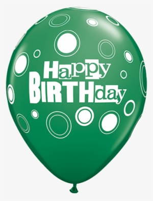 Sngl Latex Bd Hpy Bday Green Balloon - 40th Birthday Balloon Png