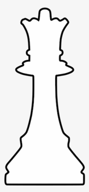 White Silhouette Chess Piece Public Domain Vectors - Queen Chess Piece Clipart